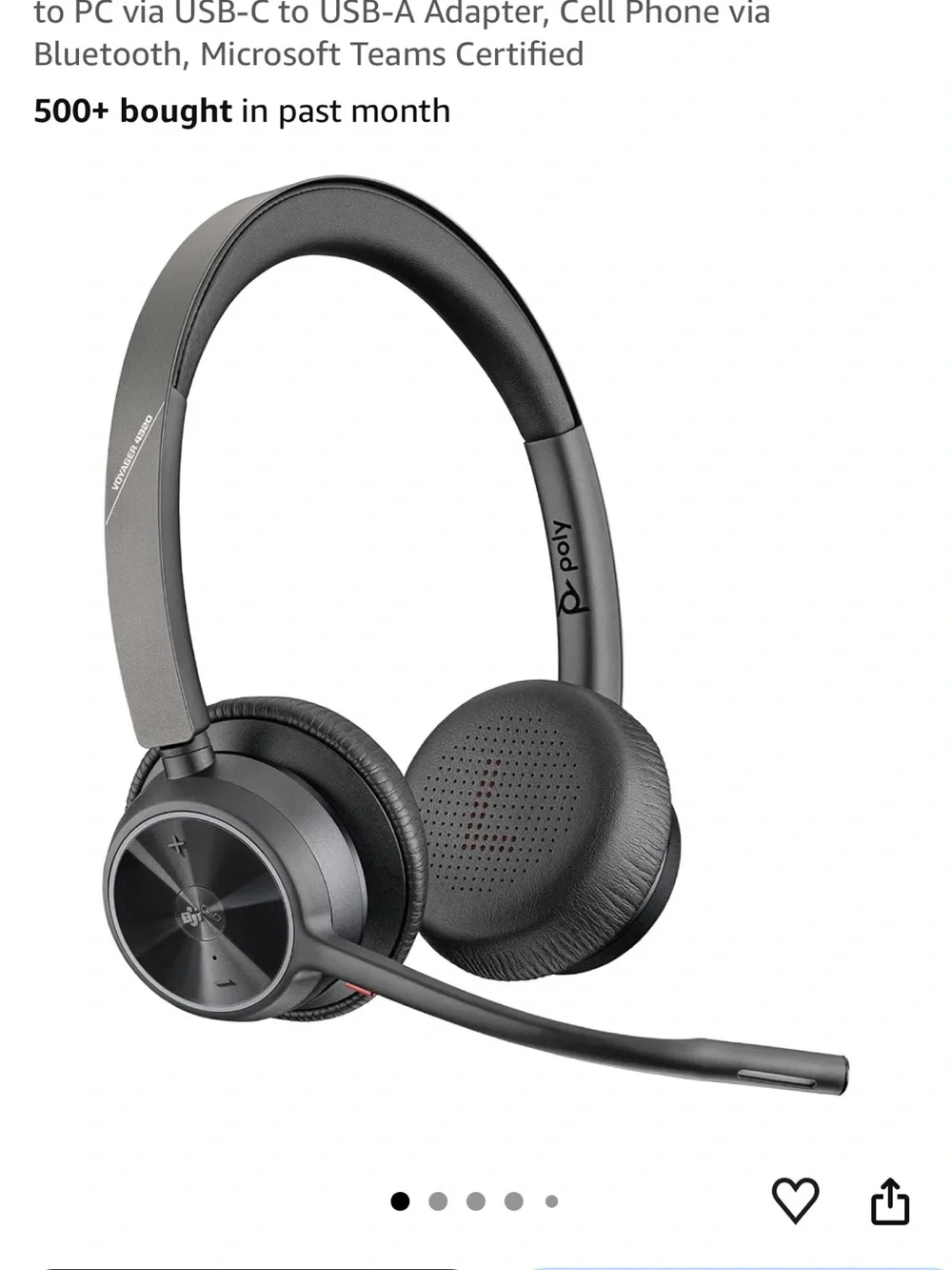 Poly Voyager 4320 UC Wireless Headset